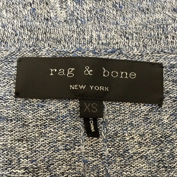 RAG & BONE Linen Blue Marled Knit Long Sleeve Sweater Women’s XS - Picture 8 of 10